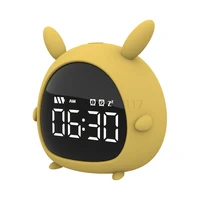 kids smart led alarm clock cute cartoon night light digital alarm clock snooze silent bedside table relojes desk decor ad50ac