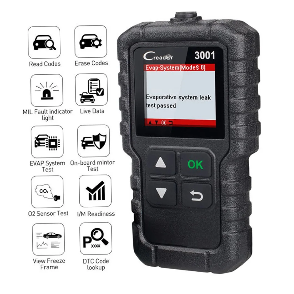 

LAUNCH X431 CR3001 Car Full OBD2 /EOBD Code Reader Scanner Automotive Professional OBDII Diagnostic Tools Free Update pk ELM327