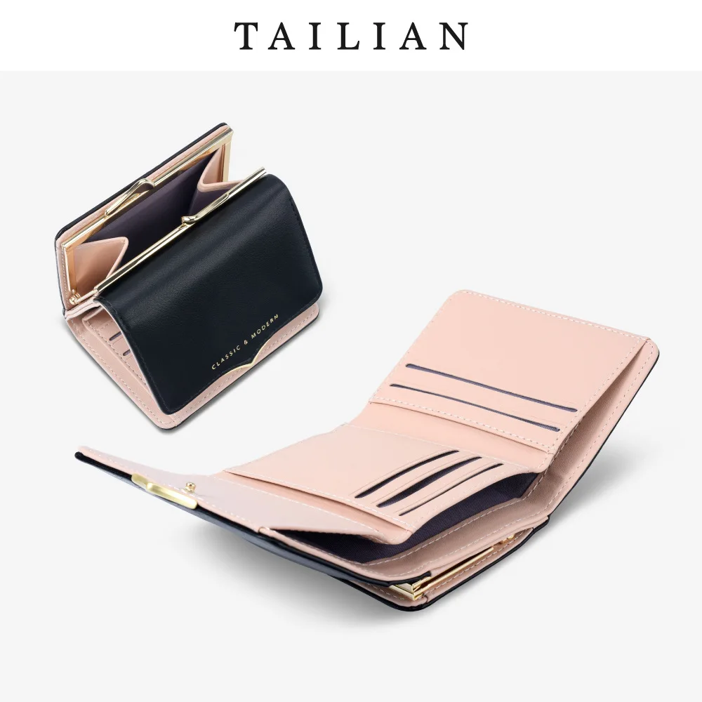 

Short ladies wallet new fashion small three-fold clip coin purse card holder multifunctional student coin purse female wallet