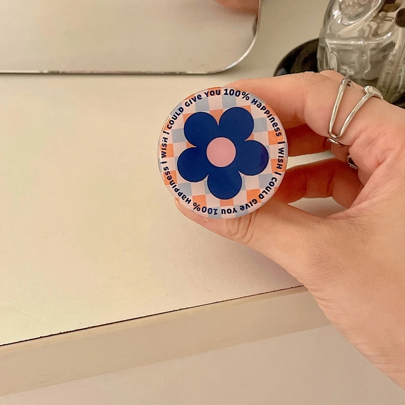 universal mobile phone bracket 3d cute flowers phone expanding stand finger holder for phone stand accessories for mobile phones free global shipping