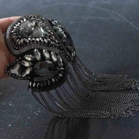 one piece breastpin tassels shoulder board mark knot epaulet metal badges applique patches for clothing az 2575