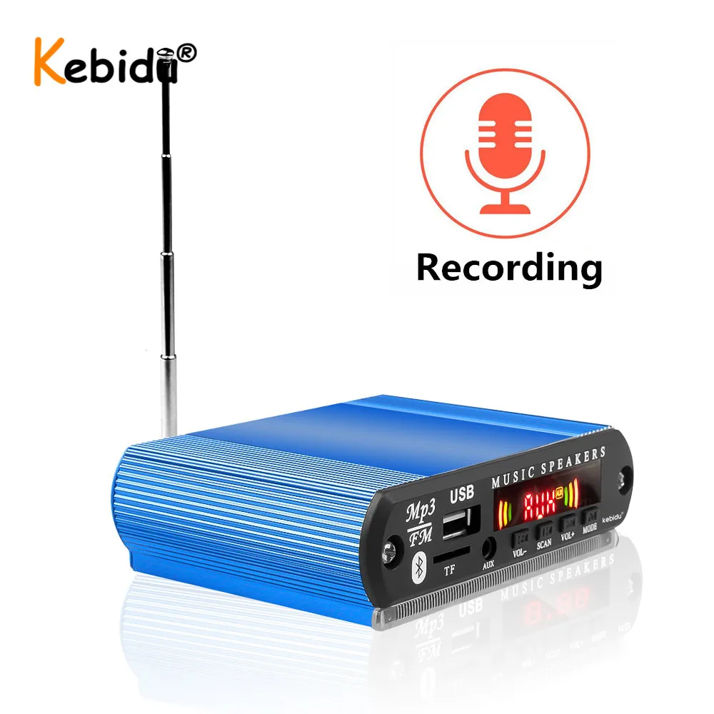 1 комплект Bluetooth 5 0 MP3 декодер доска с Алюминий оболочка антенны плеер DC 12V 24V