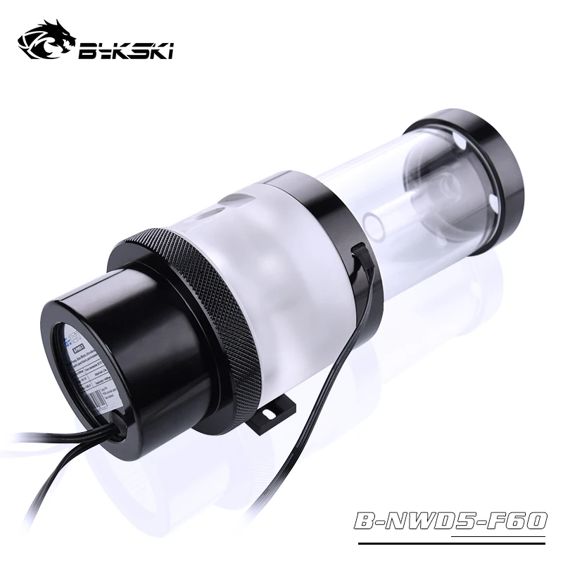 

Bykski 18W D5 Combo Pump + Tank Maximum 5000RPM / Lifting Flow 3.8Meter / 1100L / H water cylinder Tank Length 100mm