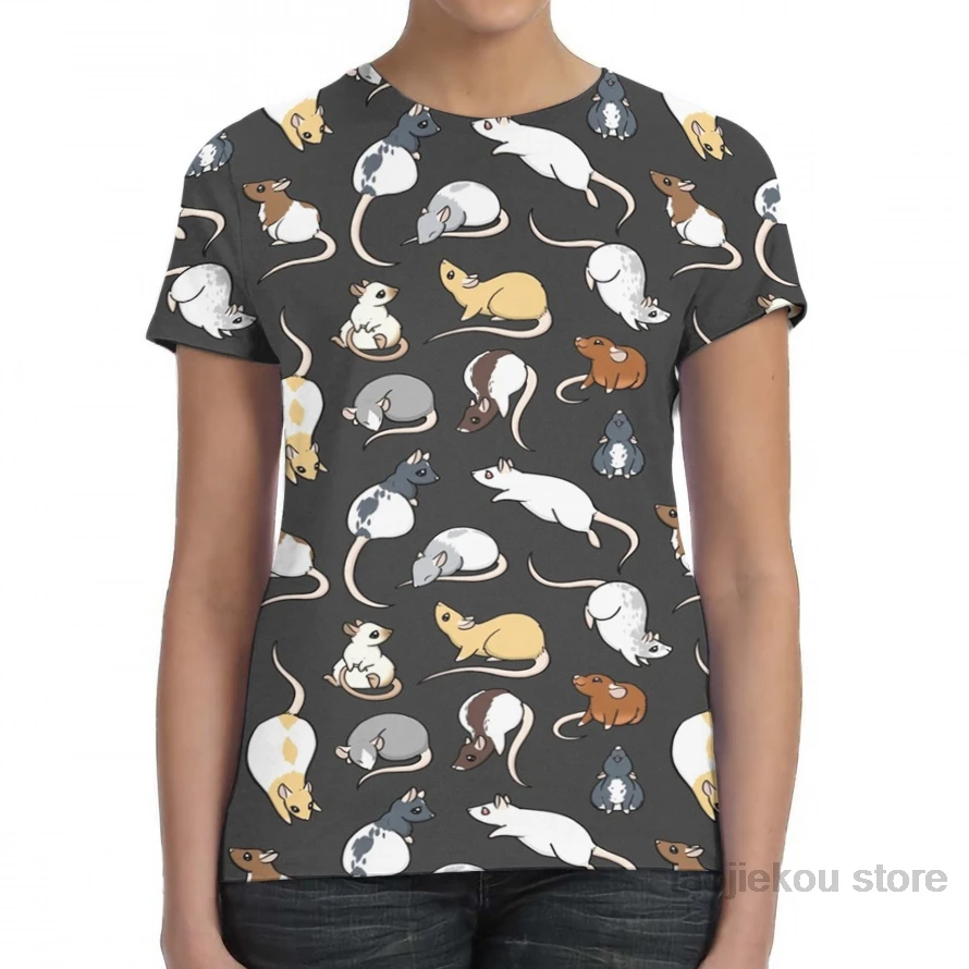 Rats men T-Shirt women all over print fashion girl t shirt boy tops tees summer Short Sleeve tshirts