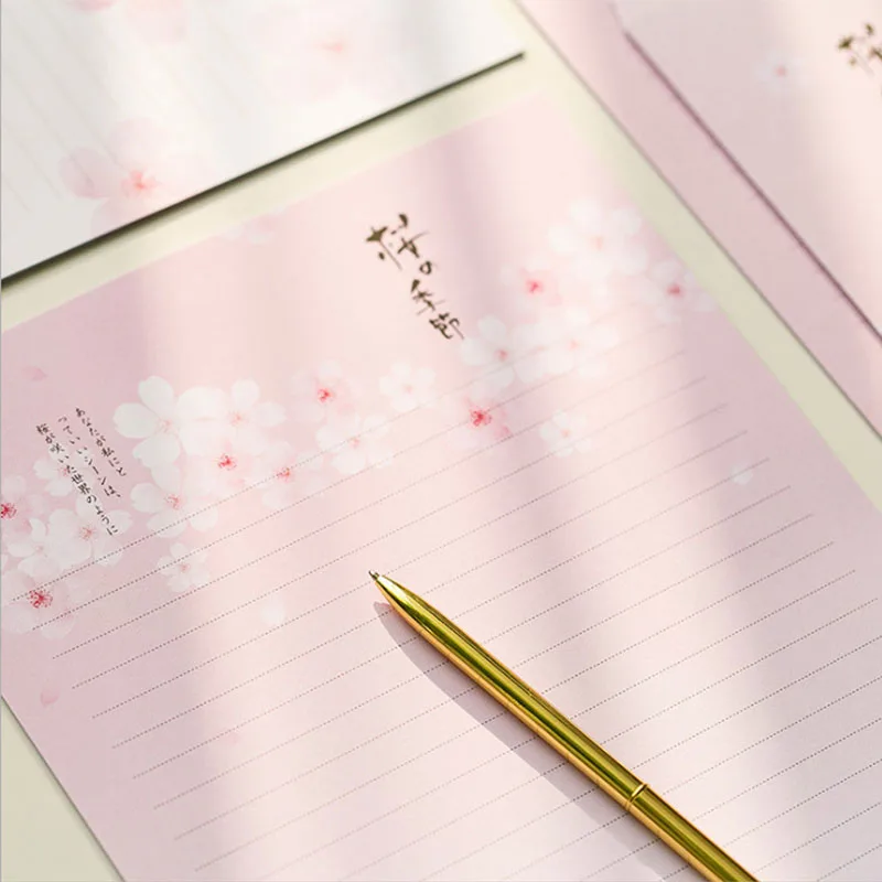 Конверт с Сакурой письменной форме букв Бумага комплект вишня США офисные