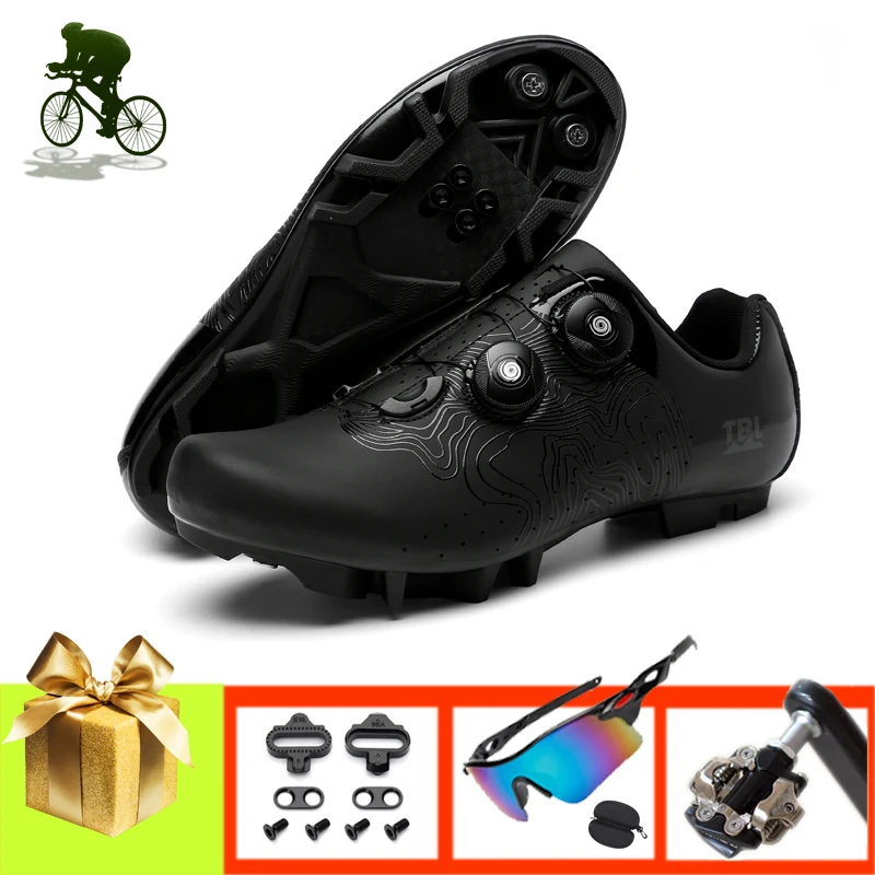 Cycling Sneakers for Men Women Mountain Bike Shoes Add SPD Pedals Breathable Self-locking Superstar Outdoor Riding Bicycle Shoes