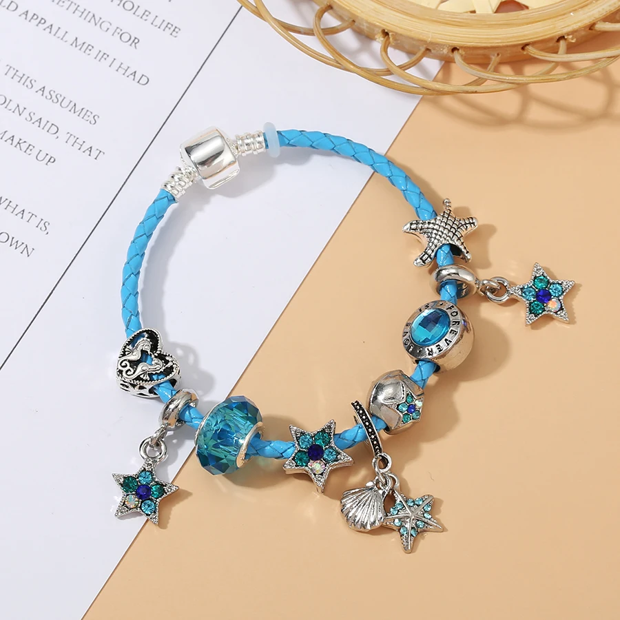 Buipoey Ocean Collection браслеты для мальчиков и девочек с синей черепахой морской конек из