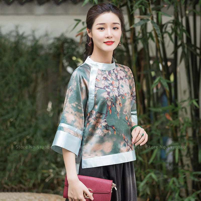 Женский Традиционный китайский стиль элегантный модный Ципао топы Женская