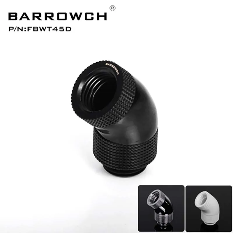 Barrowch ПК водяного охлаждения роторного фитинги трубы разъем G1/4 45 градусов