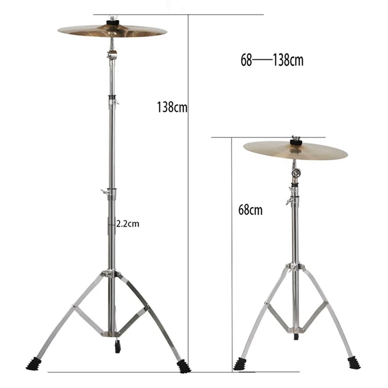 

Drum Stand Snare Dumb Holder Cymbal Triple-cornered-Bracket & Drum Stick Holder Moisture Proof Drumstick Bag