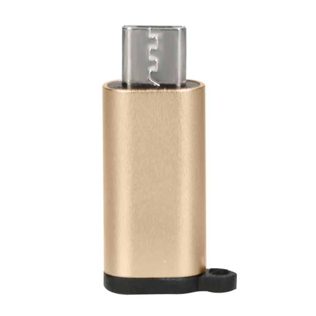 Мини Портативный алюминиевый USB C к Micro адаптер с брелоком анти потеря usb тип c