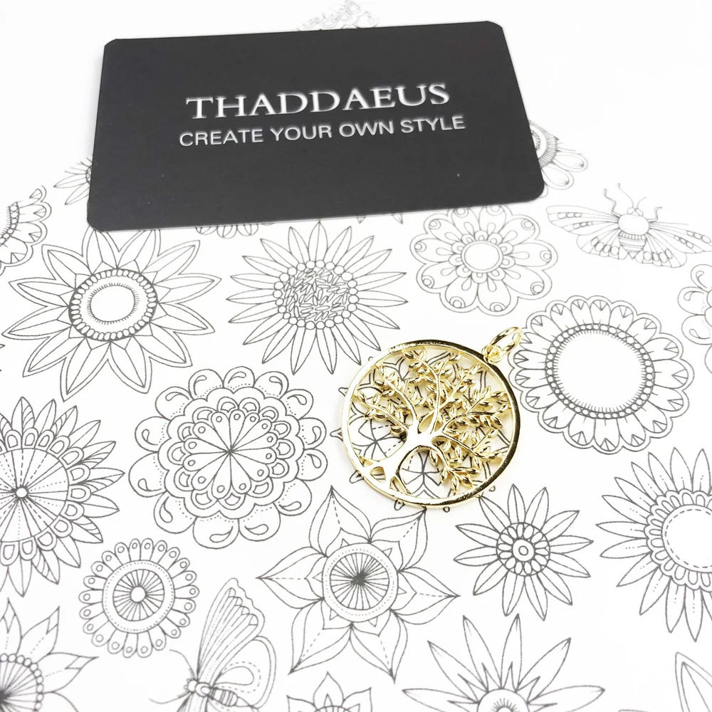 

Pendant Golden Tree,2020 Summer New Fashion Love Jewelry Strength and Balance 925 Sterling Silver Accessories Gift For Woman