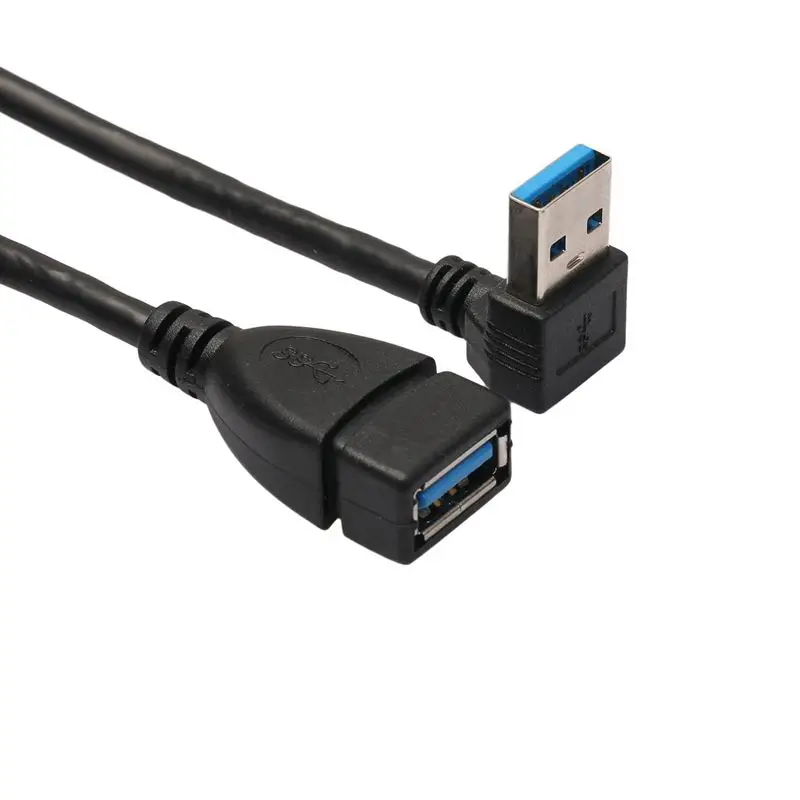 USB 3 0 правый угол 90 градусов удлинитель Кабель адаптер Папа мама шнур 20 см|Кабели