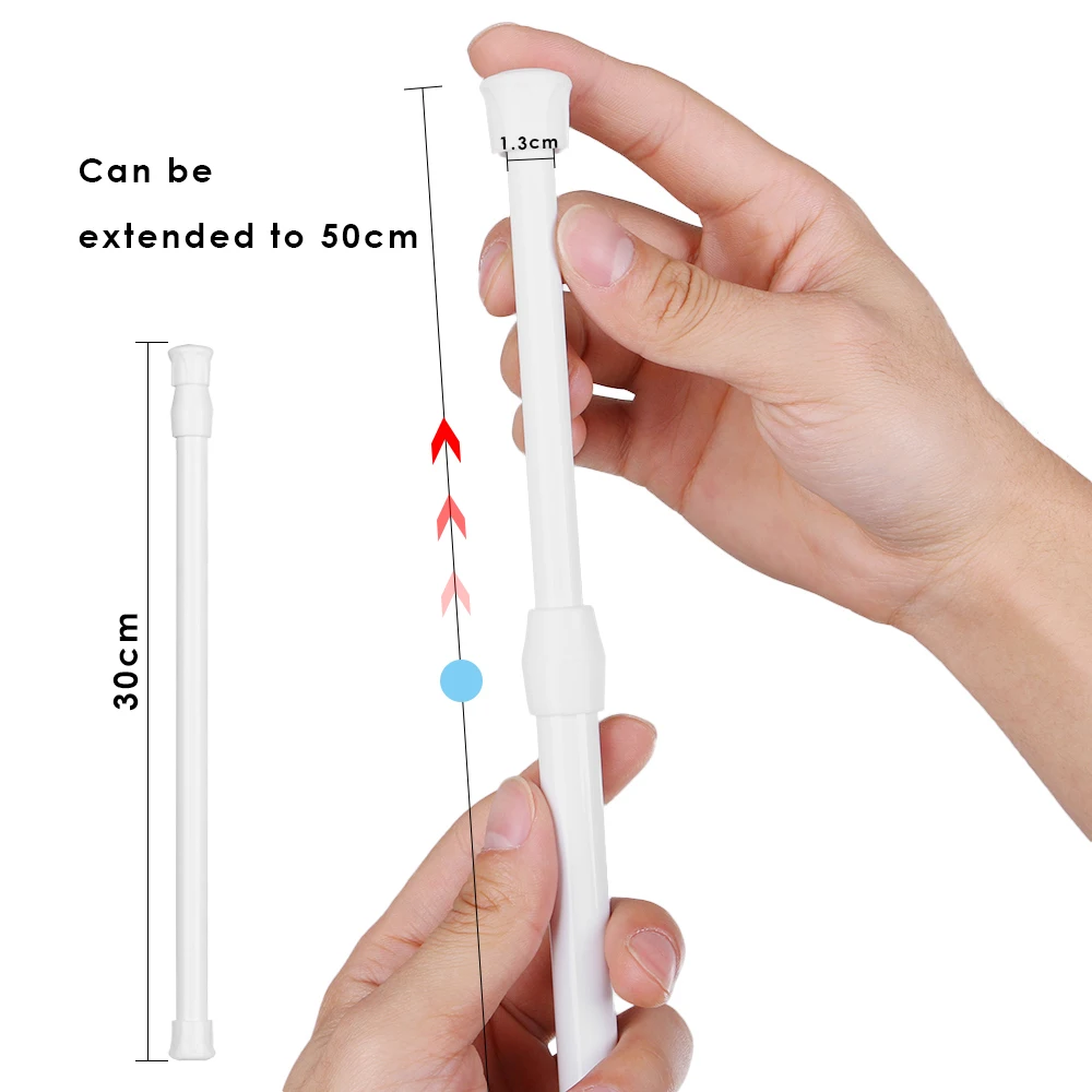 

Multi Purpose Spring Loaded Extendable Sticks Telescopic Net Voile Tension Curtain Rail Pole Net Rods Curtain Telescopic Pole