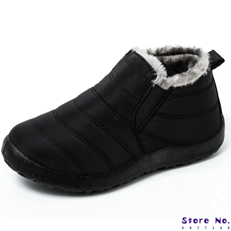 Кроссовки мужские прогулочные, теплые лоферы, мех, Повседневная зимняя обувь для тренировок от AliExpress WW