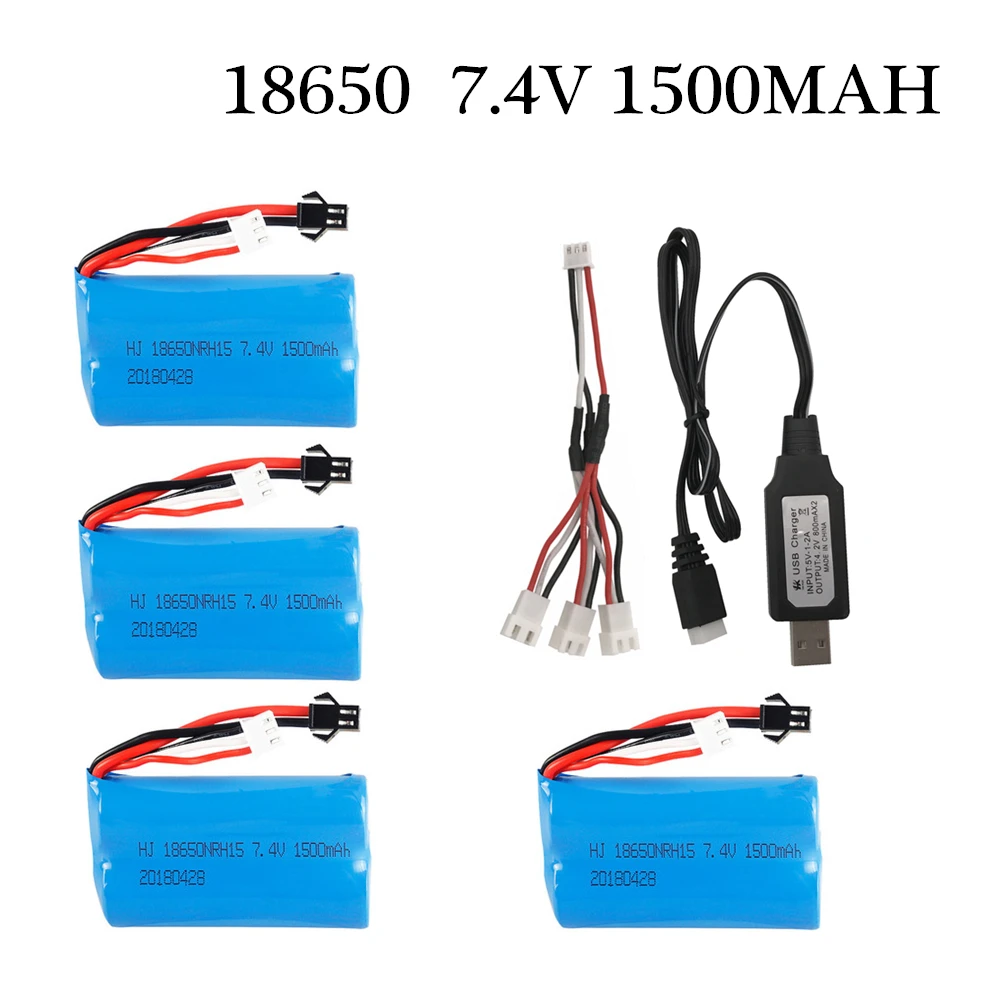 Литий Полимерный Аккумулятор 7 4 В 1500 мА · ч для ди U12A Syma S033g Q1 TK H101 18650 аккумулятор