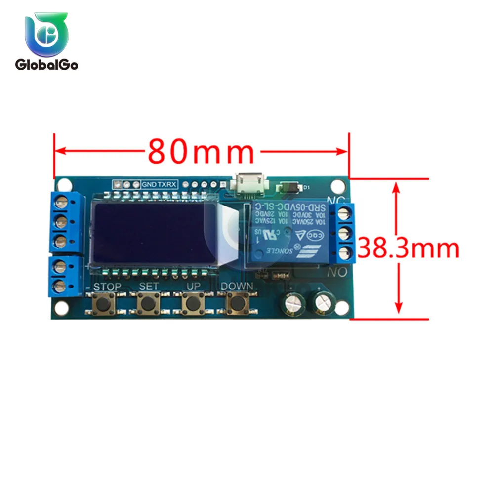 Автомобильное реле времени с ЖК дисплеем задержкой запуска оптроном 1 канальный