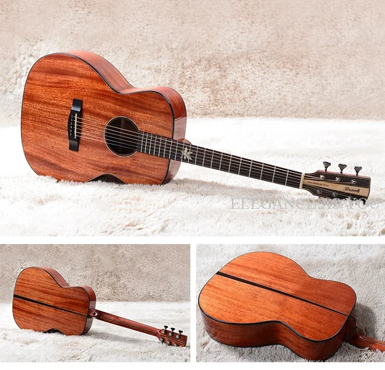 Fingerstyle Mahoga Акустическая гитара из цельного дерева 40 дюймов народная гитара деревянная гитара 40 дюймов OM гитара яркий светильник поверхность краски