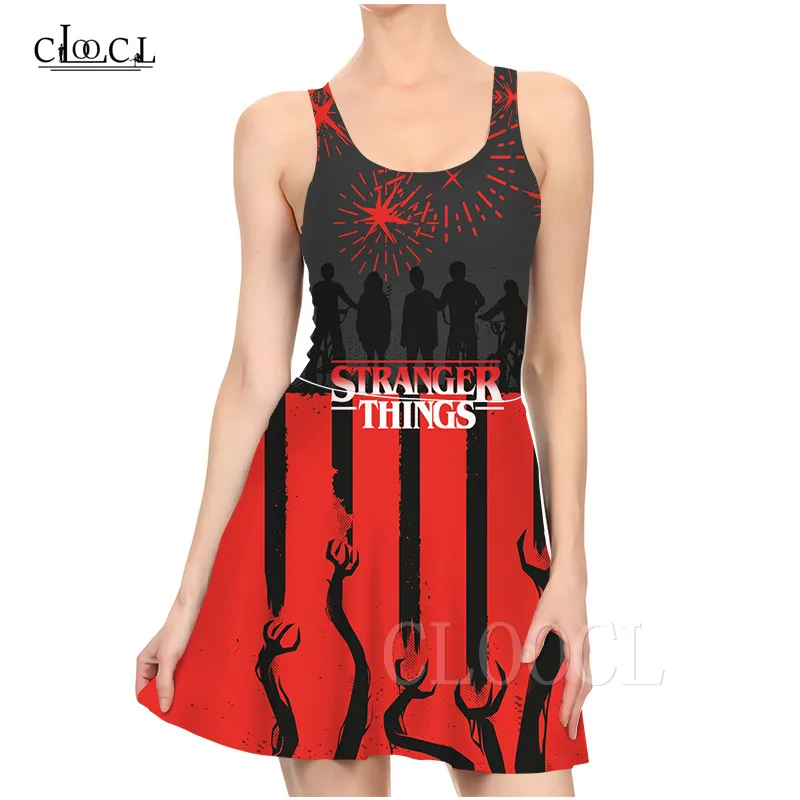 Платье очень странные дела для женщин и девочек цельное модное Повседневное