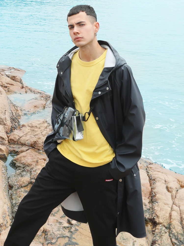 Модный плащ для женщин водонепроницаемая длинная куртка мужчин женский с