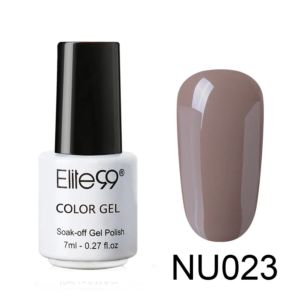 7ml NU023 Elite99 телесный Цветной Гель-лак Полупостоянный Vernis праймер верхнее покрытие УФ светодиодный гель лак удаляющийся замачиванием ногти "сделай сам" Маникюр гель лак - Цвет: 7ml NU023