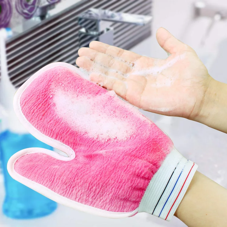 

1pc Exfoliating Peeling Shower Exfoliator Two-sided Bath Glove Body Cleaning Scrub Mitt Rub Dead Skin Removal Bath Shower Wash