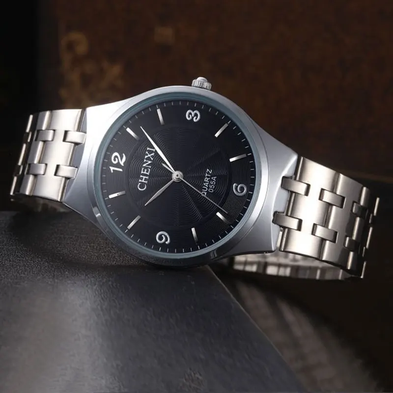

Top Retro Simple Women Watches Fashion Couple Wristwatch Luxury Stainless Steel Business Men's Quartz Watch Relogio Masculino