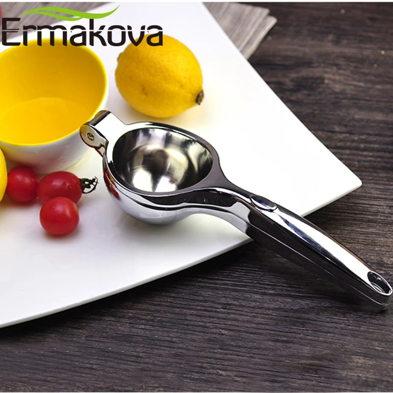 ERMAKOVA сверхмощный ручной пресс соковыжималка цинковый сплав для лимона оранжевый