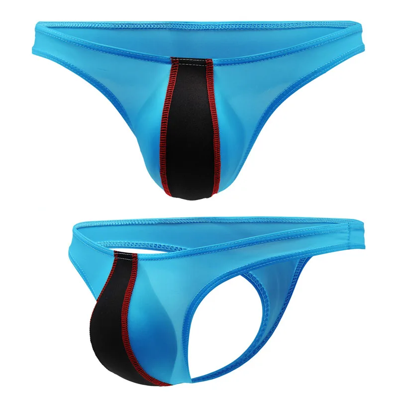 8PCS New Summer Sexy Underwear Men Briefs Shorts Cueca Thin Ice Silk Low Waist Panties Solid U Conve  Pouch Seamless Underwear