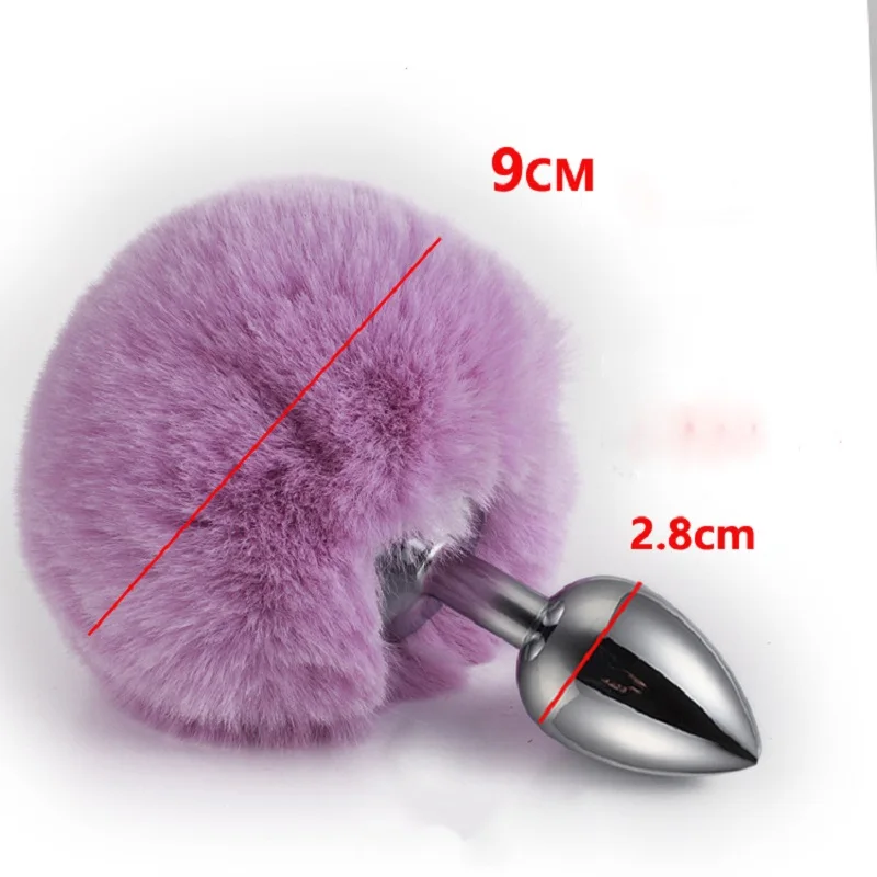 Анальная пробка с кроличьим хвостом фаллоимитатор аксессуар для простаты