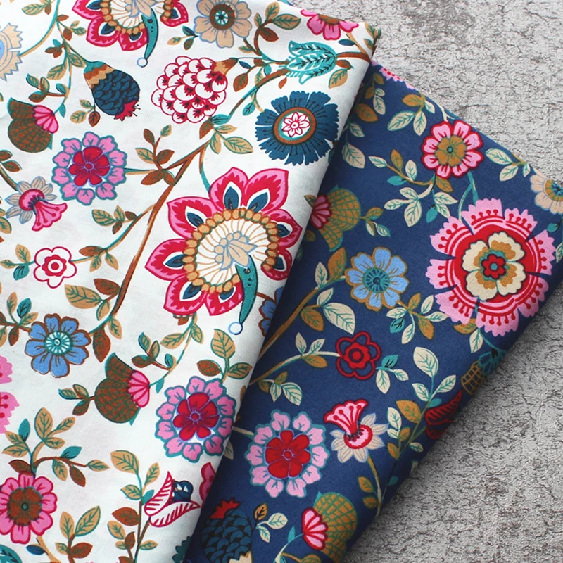 100 см * 147 ретро ткань для платья из чистого хлопка поплин материал темно-синий