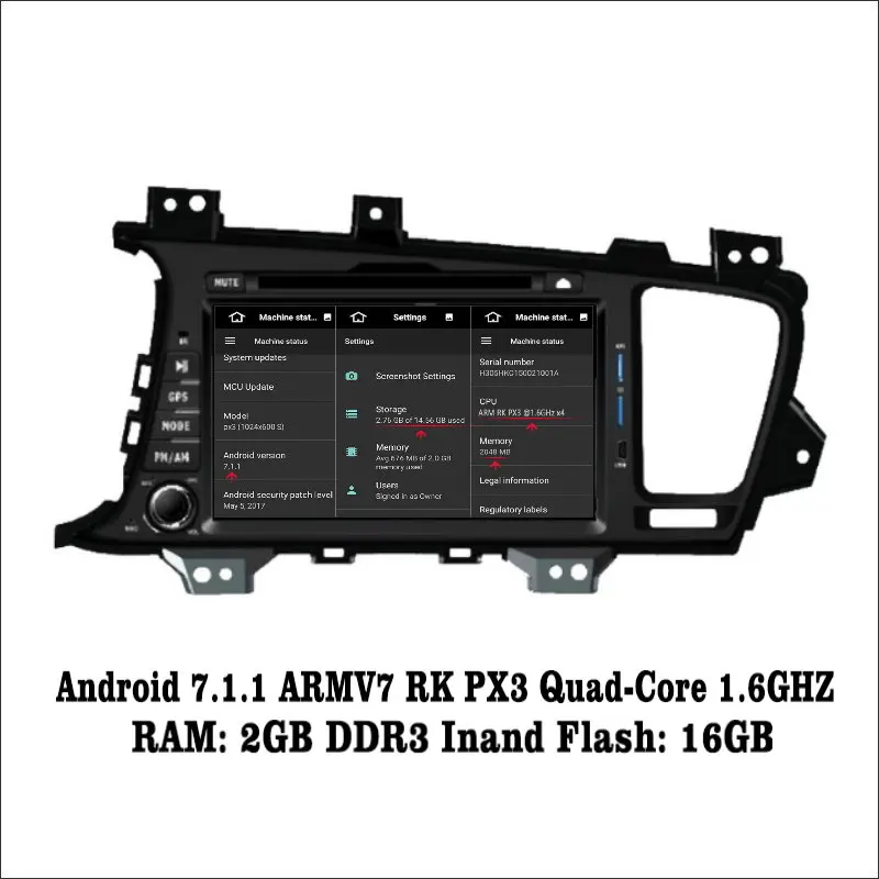Liislee Android 7 1 2G RAM для Kia K5/Optima 2011 ~ 2013 автомобильный Радио Аудио Видео Мультимедиа DVD
