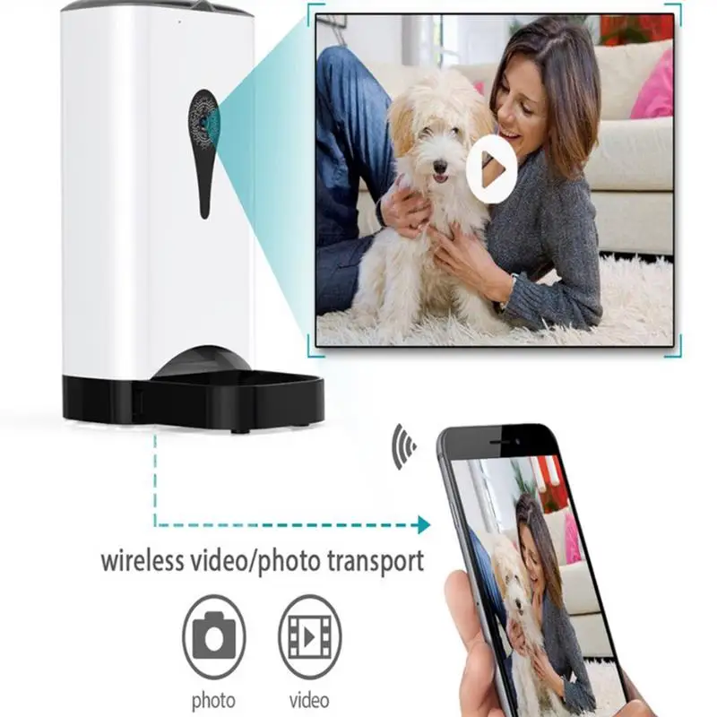 Умная автоматическая кормушка для собак и кошек устройство кормления питомцев С