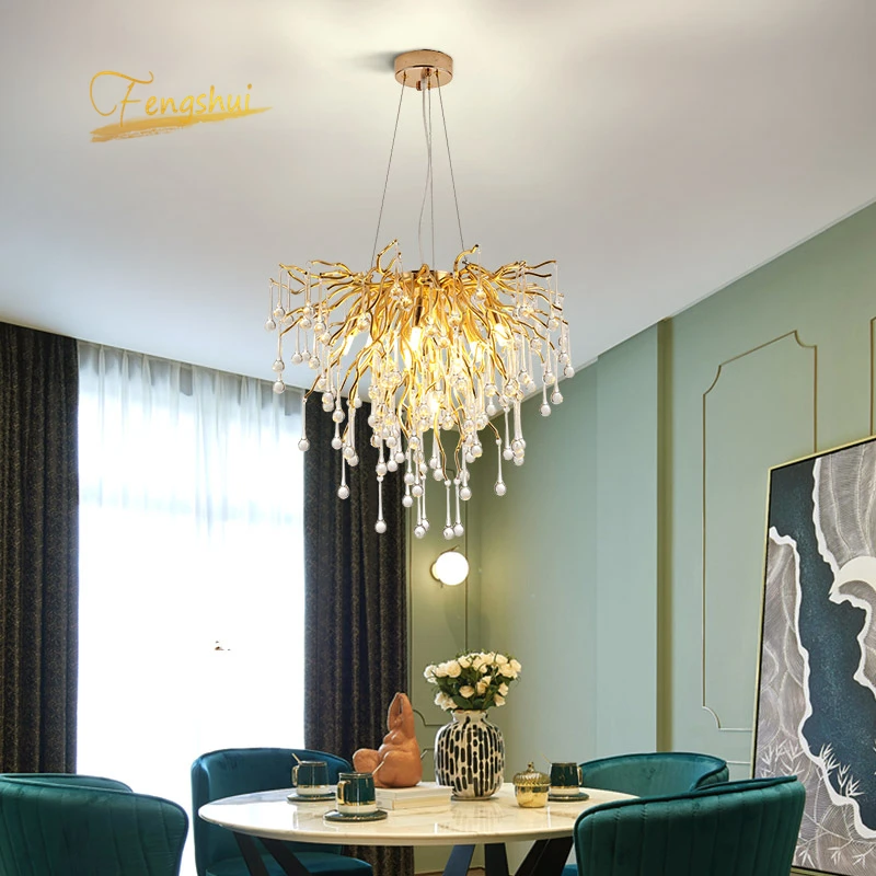 Большие хрустальные люстры в скандинавском стиле комнатная