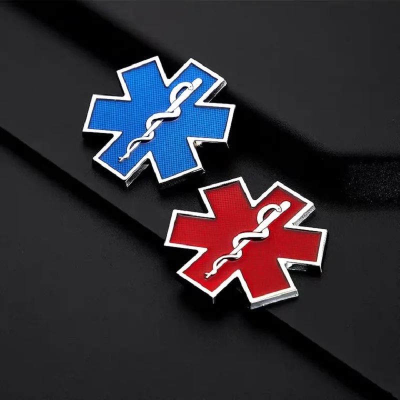 

Star of Life Car 3D Metal Badge Emblem Auto Motor Blue Sticker Trunk Fender Automobile Decor Fashion Tuning Accessories