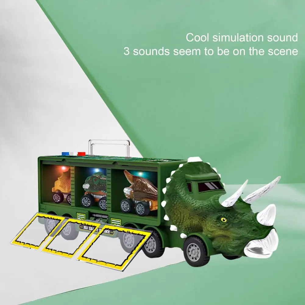 Автомобильный контейнер для динозавров игрушечный грузовик транспортировки с 3