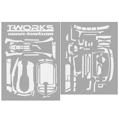 T-WORK Sanwa n MT44 радио наклейка для кожи зеркало хром радио 3D цвета графит наклейка для Sanwa MT44 подарок защита экрана
