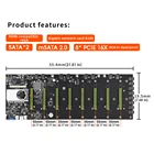 Компьютерная материнская плата BTC-D37, 8 PCI-E 16X слотов, материнская плата со встроенным процессором DDR3