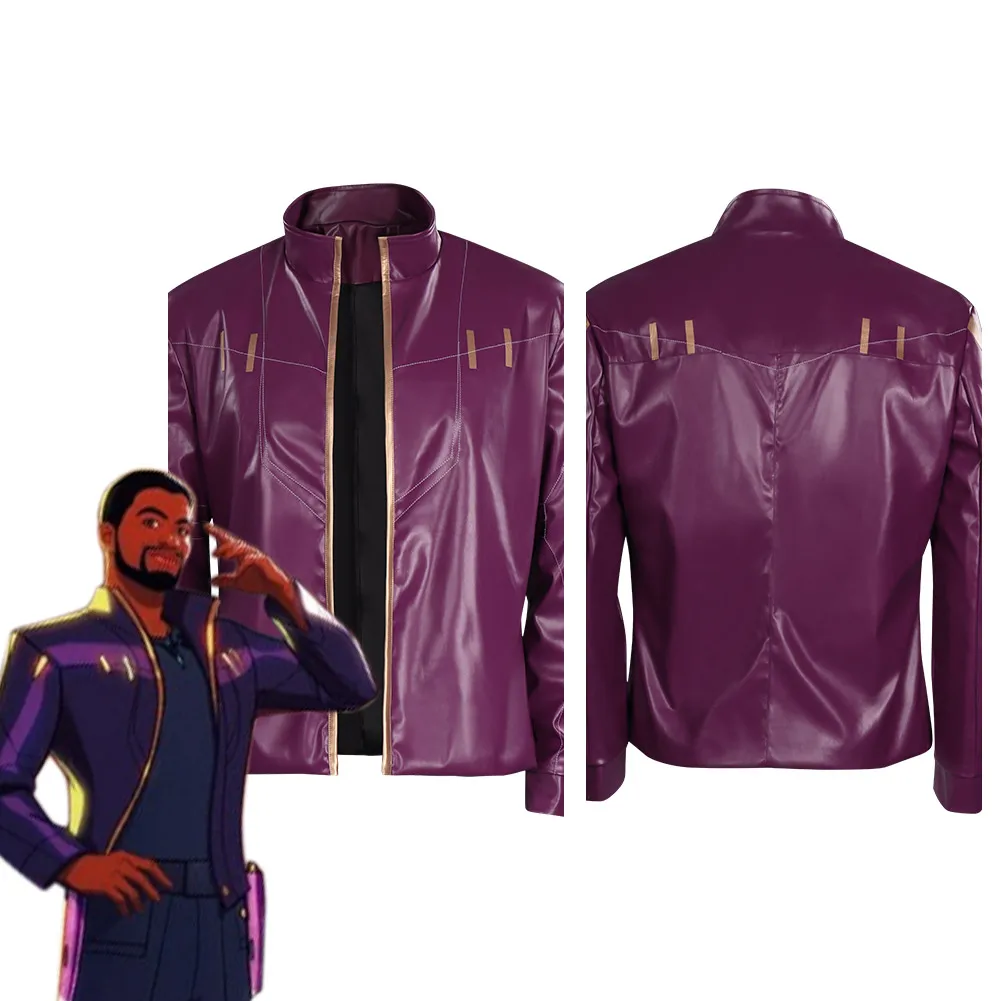 What COSPLAY If- Star Lord T‘Challa Cosplay Costume Coat Outfit Halloween Carnival Suit
