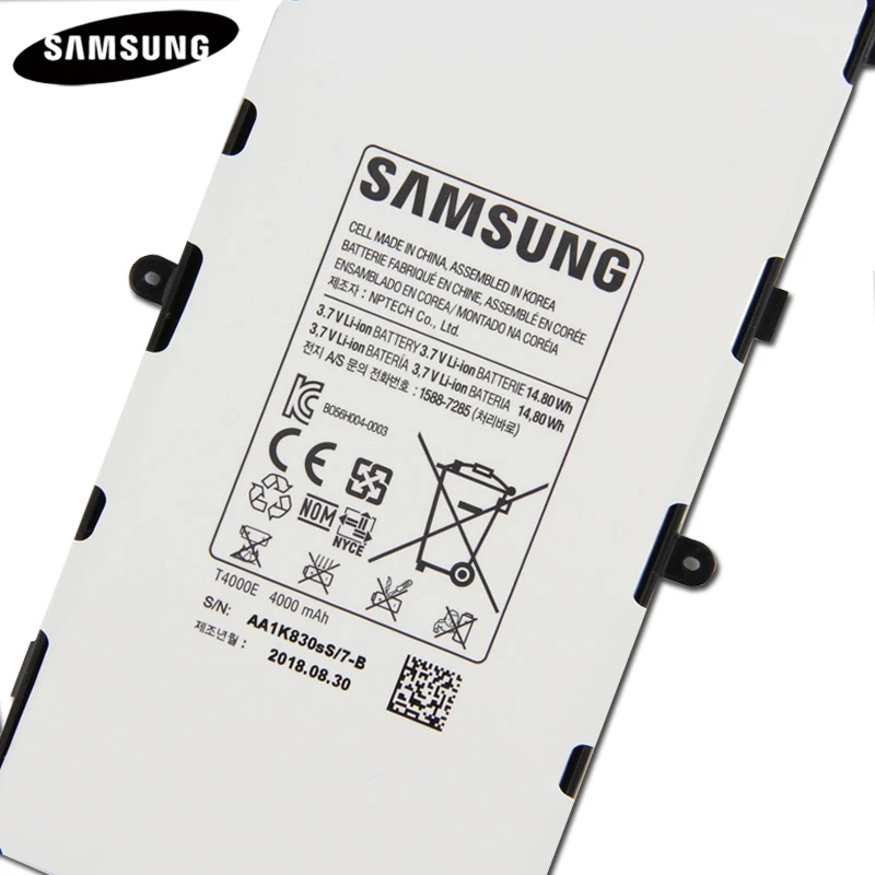 Планшет Батарея T4000E T4000C T4000U для samsung GALAXY Tab3 7,0 T210 T211 T2105 T217A подлинные батареи 4000 мАч