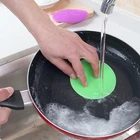 Силиконовая щетка для мытья посуды, двусторонняя губка пищевого класса, бытовая кухонная щетка для мытья посуды 46