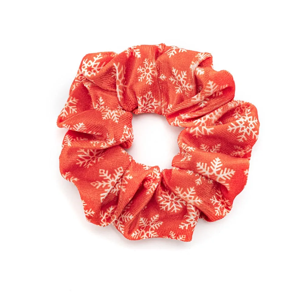 

Christmas Hair Scrunchies Xmas Rubber Band Cartoon Elk Hair Ring Girls Red Ponytail Holder Velvet Elastic Hair Rope Headdress