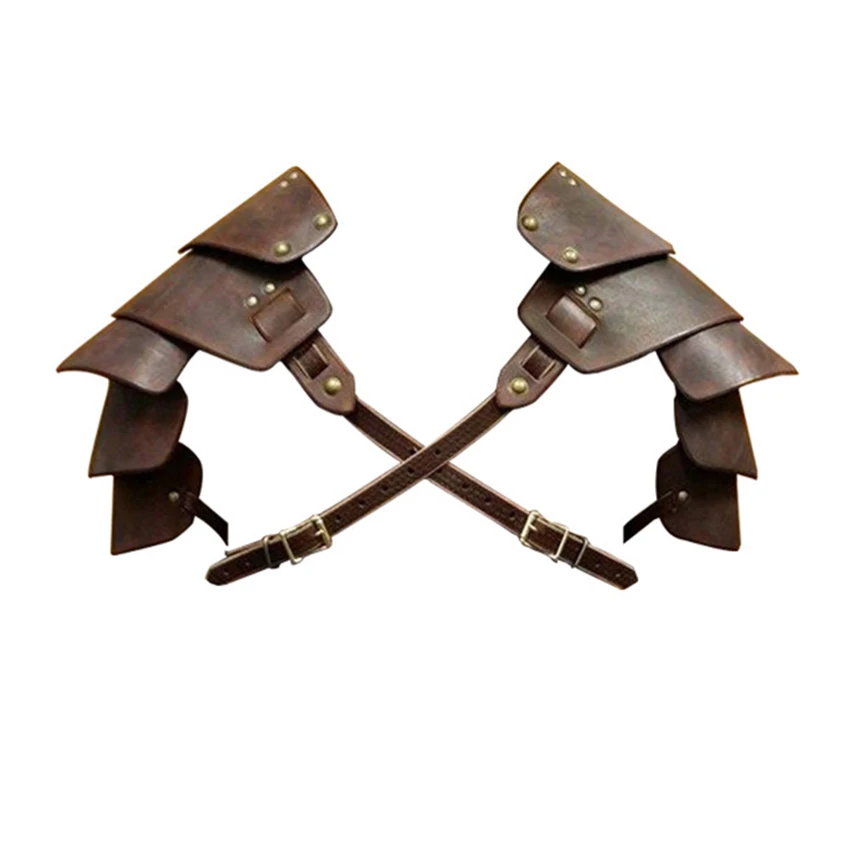 

Men Medieval Costume Cosplay Accessory Vintage Gothic Warrior Knight Shoulder PU Leather Harness Body Chest Harness Belt