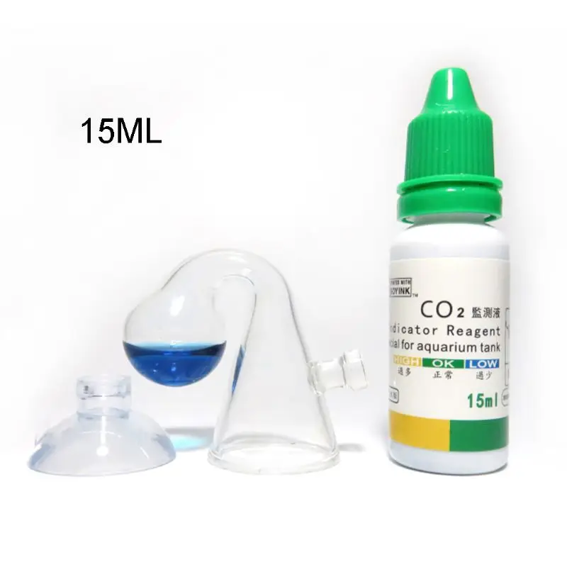 

1Set CO2 Sucker Type Checker CO2 Tester Glass Monitor for Aquarium Freshwater
