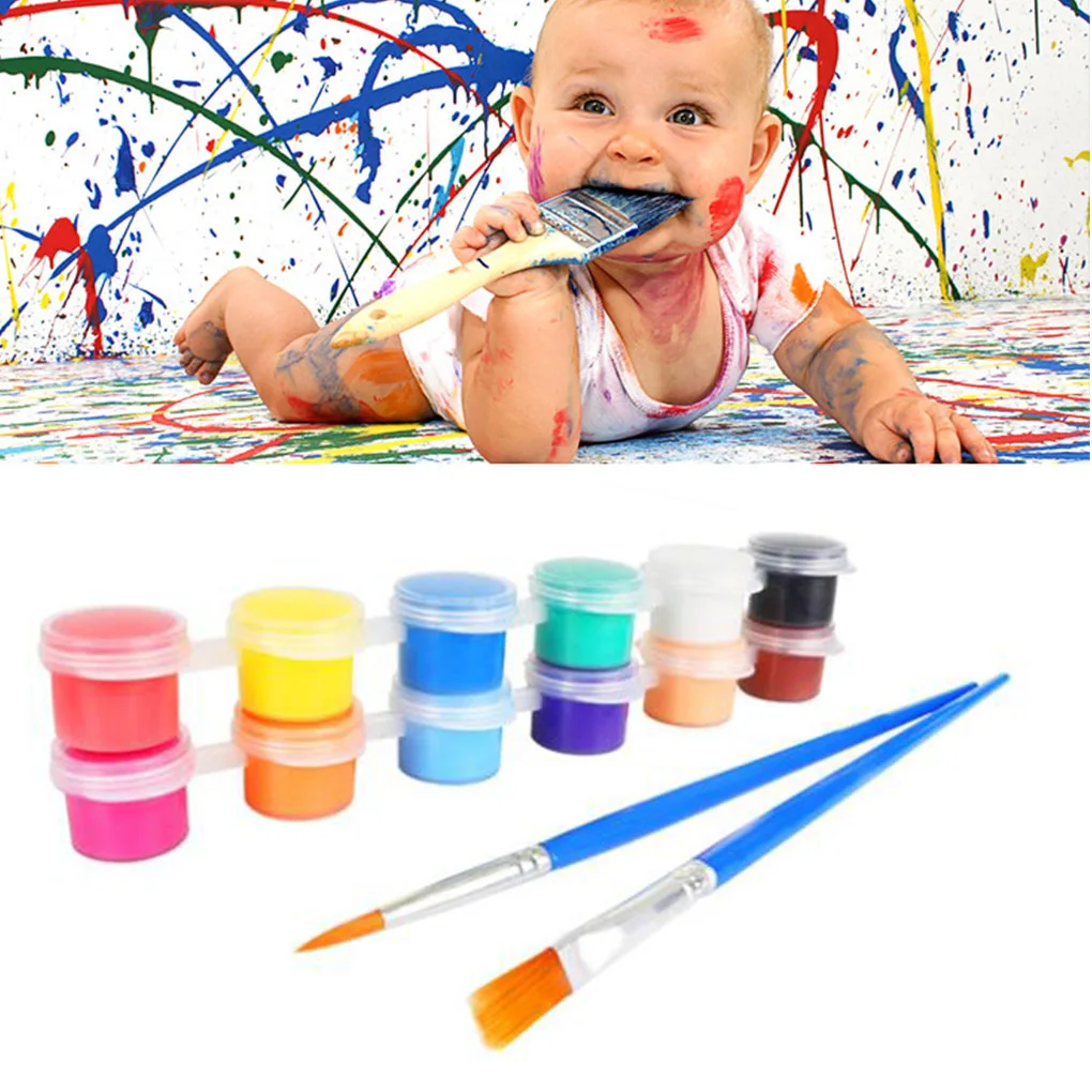 

12 шт., набор кистей для рисования акварелью, 12 цветов