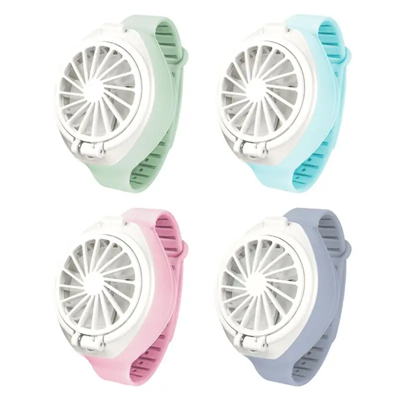 

USB Rechargeable Fan With Comfortable Wrist Strap Portable Mini Fan Watch-Shaped