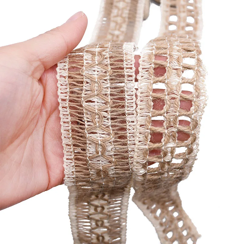 Пеньковая веревка в рулоне 2 метра шириной 3-5 см рулон из джута мешковины плетеная