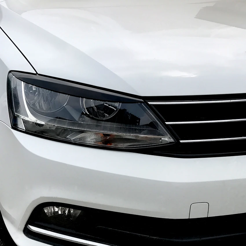 Автомобильные брови для головных фар веки ABS наклейки Накладка для Volkswagen Jetta MK6 аксессуары автомобильный Стайлинг