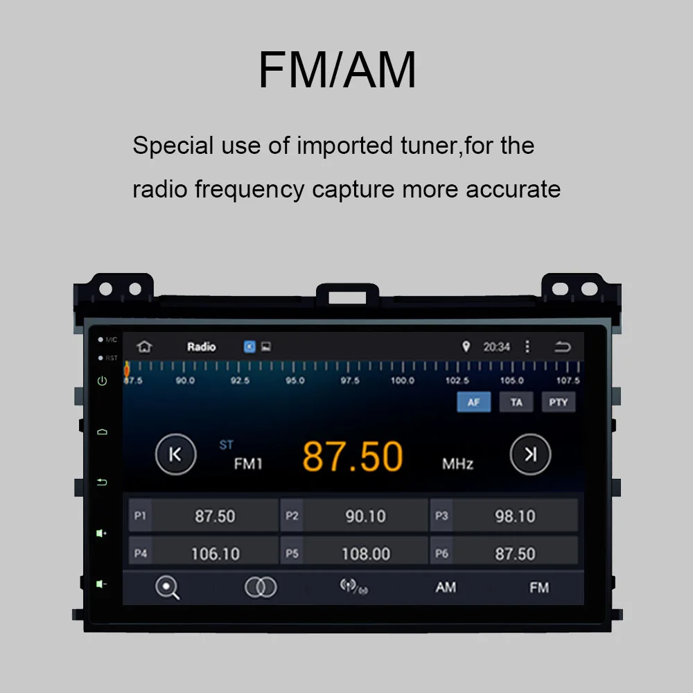Автомобильный GPS-навигатор Android 10 0 для TOYOTA PRADO 2002-2009 Восьмиядерный автомобильный