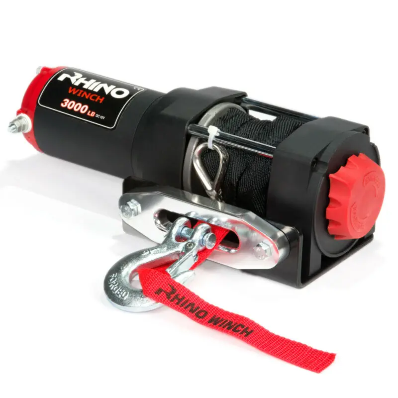 

12v Electric Winch - 3000lb Dyneema Synthetic Rope - ATV ,Off Road BLACK Electric Winch